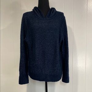 Banana Republic Sweater Mitzi Hoodie Wool Alpaca Blend Navy Blue Size Large